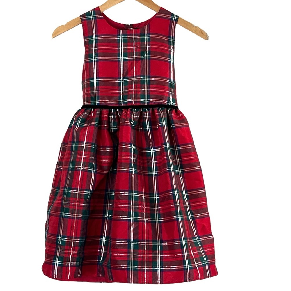 George Red Plaid Kids Formal Dress
